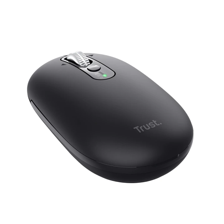Trust Seron Raton Inalambrico - Ajustable hasta 3200dpi - Bluetooth - Recargable - Clic Silencioso - Receptor USB-C - Multiplataforma - 31x62x111mm -  1