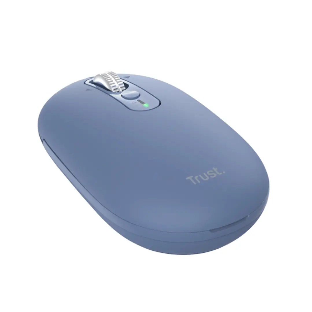 Trust Seron Raton Inalambrico - Ajustable hasta 3200dpi - Bluetooth - Recargable - Clic Silencioso - Receptor USB-C - Multiplataforma - 31x62x111mm -  1