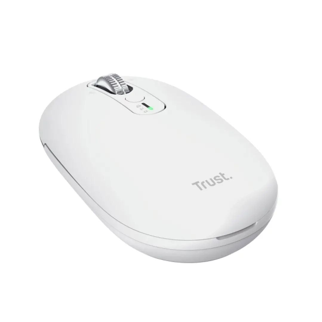 Trust Seron Raton Inalambrico - Ajustable hasta 3200dpi - Bluetooth - Recargable - Clic Silencioso - Receptor USB-C - Multiplataforma - 31x62x111mm -  1
