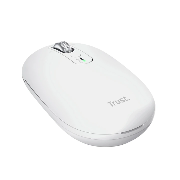 Trust Seron Raton Inalambrico - Ajustable hasta 3200dpi - Bluetooth - Recargable - Clic Silencioso - Receptor USB-C - Multiplataforma - 31x62x111mm -  1