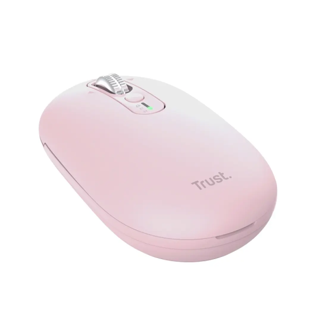 Trust Seron Raton Inalambrico - Ajustable hasta 3200dpi - Bluetooth - Recargable - Clic Silencioso - Receptor USB-C - Multiplataforma - 31x62x111mm -  1