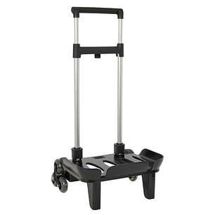 Safta Carro Portamochilas - Sistema de Triple Rueda - Material Resistente - 320x235x880mm - Color Negro