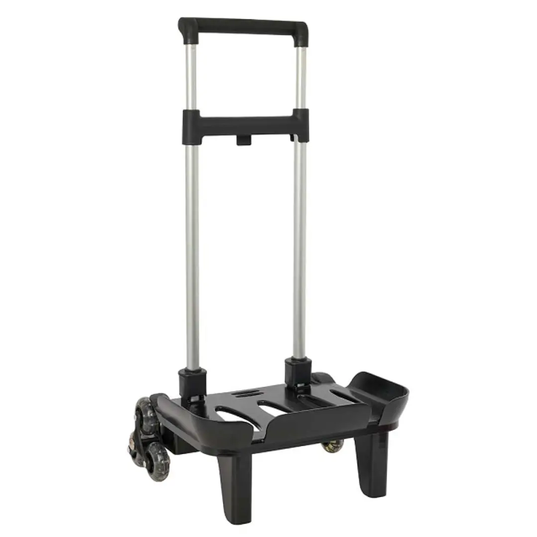 Safta Carro Portamochilas - Sistema de Triple Rueda - Material Resistente - 320x235x880mm - Color Negro 1