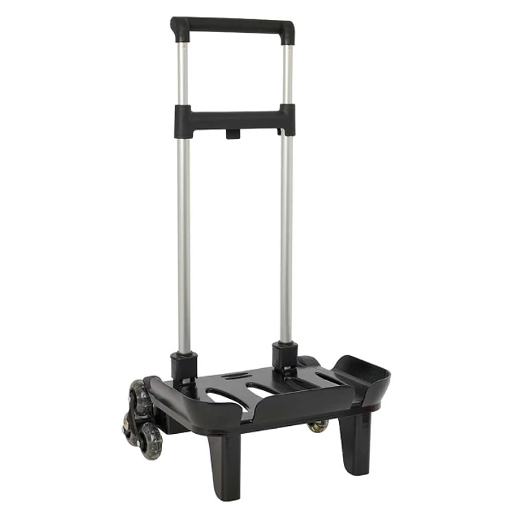 Safta Carro Portamochilas - Sistema de Triple Rueda - Material Resistente - 320x235x880mm - Color Negro 1