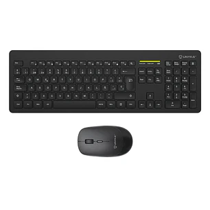 Unykach MK212 Pro Slim Wireless Pack de Teclado Inalambrico Slim 108 Teclas de Membrana + Raton Inalambrico 1600dpi, 3 Botones, Uso Ambidiestro - Colo