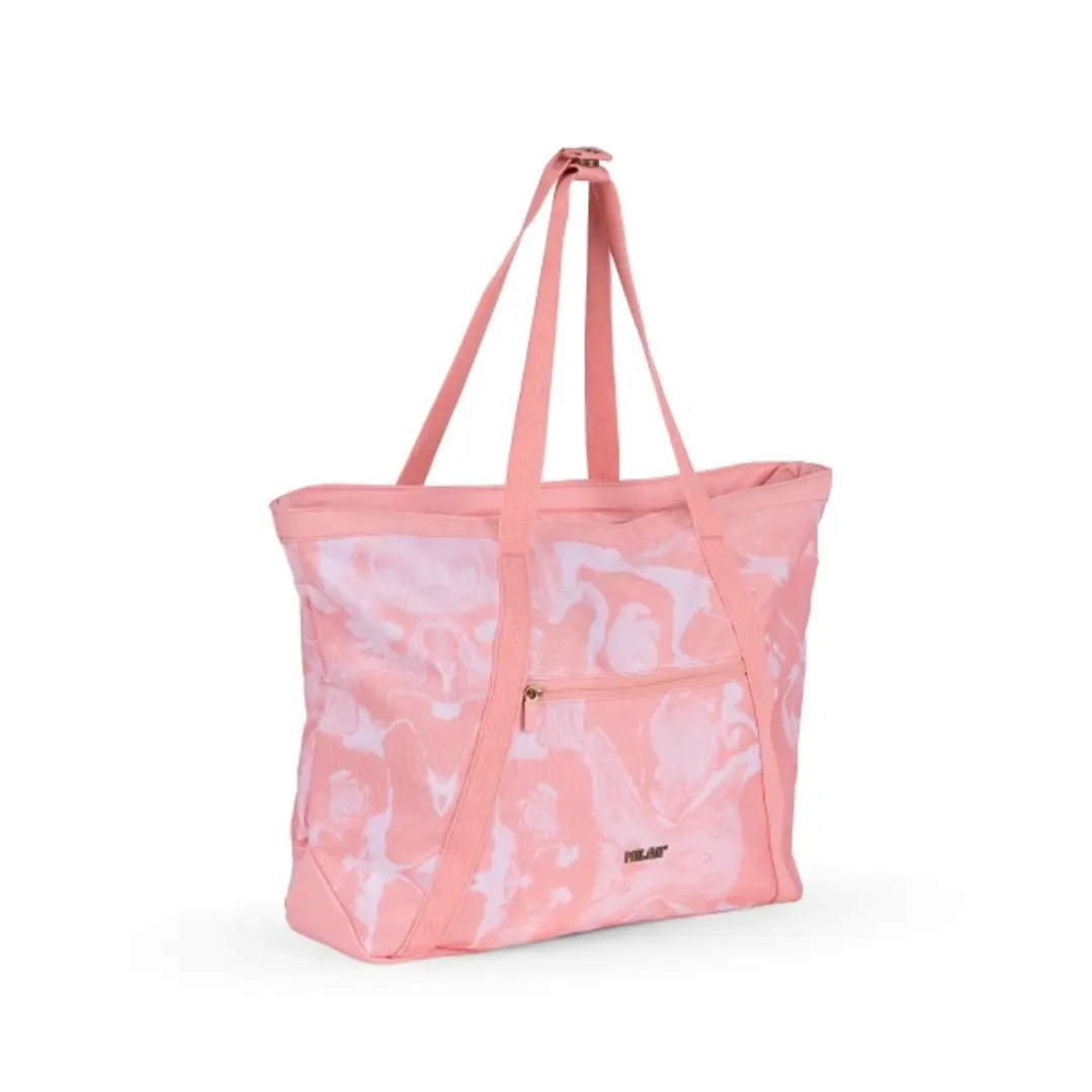 Milan Coleccion Lava Bolso Shopper 18.5L - Gran Capacidad - Cierre de Cremallera - Tamaño 52x36x3cm - Color Rosa 1
