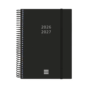 Finocam Espiral Agenda Internacional - 18 Meses - 2 Dias por Pagina - Formato E10 - 155x212mm - Tapas de Polipropileno - Papel de 70g/m2 - Esquinas Mi