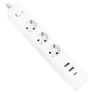Xiaomi 20W Power Strip Regleta con Interruptor - 3 Tomas Schuko - 2 Puertos USB C 20W + 1 USB A - Carga Rapida 20W - Material Retardante de Llama 750°