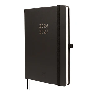 Finocam Minimal Agenda de Tapa Dura Internacional - 18 Meses - Semana Vista Horizontal - Formato M5 - 140x190mm - Papel Crema de 80g/m2 - Bolsillo Int