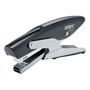 Rapid ECO Grapadora de Tenaza - Fabricadas con un 81% de Plastico Reciclado - Hasta 20 Hojas - Para Grapas 24/6, 26/6 - Grapado y Clavado - Color Negr