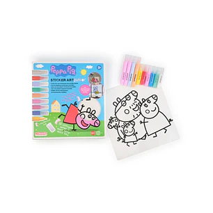 Comansi Sticker Art Junior Peppa Pig - Pegatinas Creativas para Ventanas  - Manualidades Infantiles - Surtido Temático