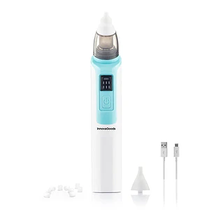 Innovagoods Nizi Aspirador Nasal para Bebes - Silencioso - 6 Velocidades - Bateria 500mAh - Ergonomico - Incluye Accesorios - Recargable - Facil Limpi
