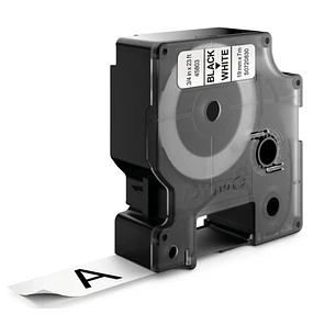 Dymo D1 45803 Cinta de Etiquetas Original para Rotuladora - Texto Negro sobre Fondo Blanco - Ancho 19mm x Largo 7m