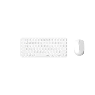 Rapoo 9010M Pack Teclado Compacto + Raton Inalambricos - Bluetooth y 2.4GHz -  Raton 2400 DPI - Autonomia hasta 12 Meses - Color Blanco