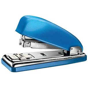 Petrus 226 WOW Grapadora Metalica + Caja de 200 Grapas - Hasta 30 Hojas - Grapado Cerrado, Abierto y Clavado - Color Azul Metalizado