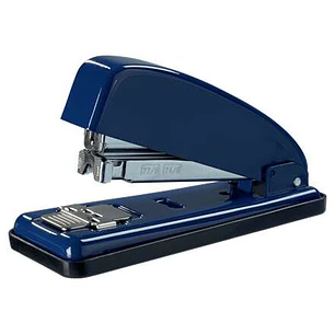 Petrus 226 Grapadora Metalica + Caja de 200 Grapas - Hasta 30 Hojas - Grapado Cerrado, Abierto y Clavado - Color Azul