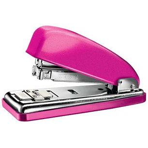 Petrus 226 WOW Grapadora Metalica + Caja de 200 Grapas - Hasta 30 Hojas - Grapado Cerrado, Abierto y Clavado - Color Fucsia Metalizado