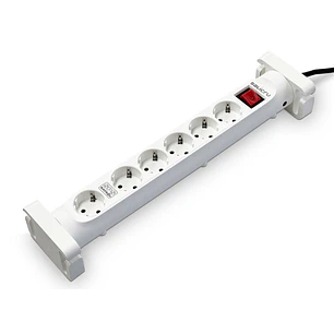 Salicru Regleta SPS SAFE 6S Protectores Electricos Activos de Ultima Generacion - 6 Tomas Schuko - Color Blanco