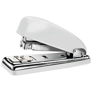 Petrus 226 WOW Grapadora Metalica + Caja de 200 Grapas - Hasta 30 Hojas - Grapado Cerrado, Abierto y Clavado - Color Blanco Metalizado