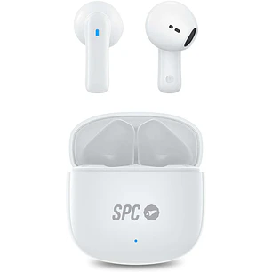 SPC Auriculares True Wireless Zion 2 Play - Autonomia 28 Horas - Base de Carga USB-C - Control por Toques - Compatible con Asistentes de Voz - Luces L