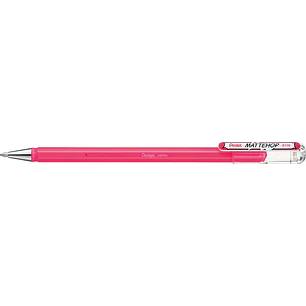 Pentel Mattehop Boligrafo de Bola - Punta 1mm - Trazo 0.5mm - Tinta de Gel Opaca - Fabricado con 55% de Materiales Reciclados - Color Rosa
