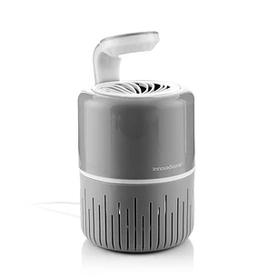Innovagoods KL Drain Lampara USB Antimosquitos por Succion - ABS - Ecofriendly - Alcance hasta 40m2 - Deposito Extraible - Bajo Consumo - Color Gris y