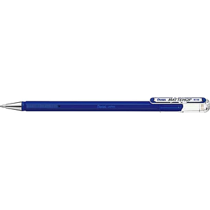 Pentel Mattehop Boligrafo de Bola - Punta 1mm - Trazo 0.5mm - Tinta de Gel Opaca - Fabricado con 55% de Materiales Reciclados - Color Azul