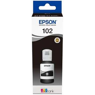 Epson 102 Negro Botella de Tinta Pigmentada Original - C13T03R140
