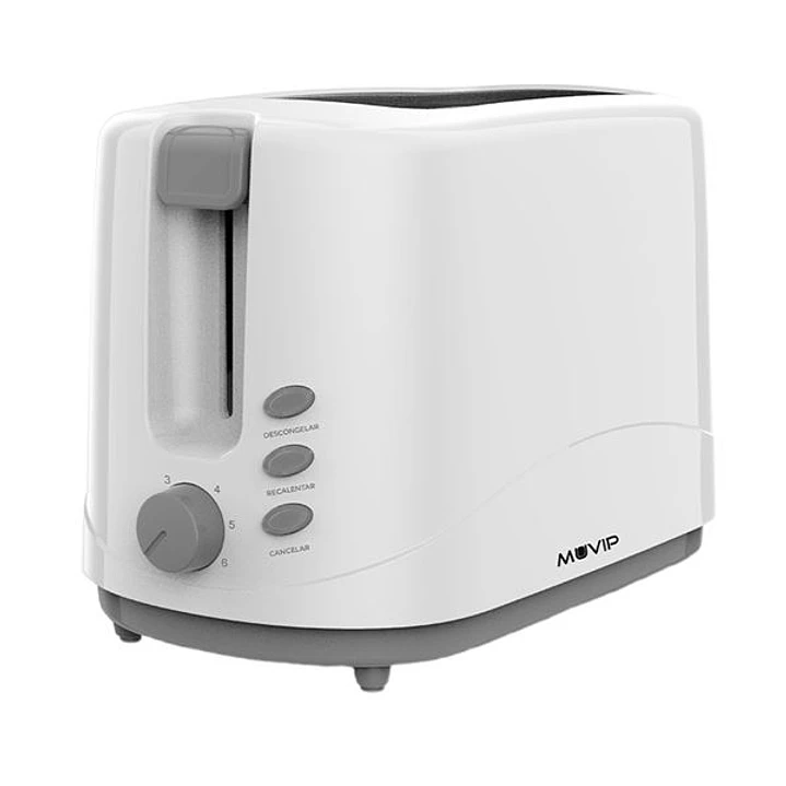 Muvip MV0643 Tostadora de Pan 750W - Capacidad para 2 Rebanadas - 6 Niveles de Tostado - Boton de Cancelacion - Funcion Descongelar y Recalentar - Ban 1