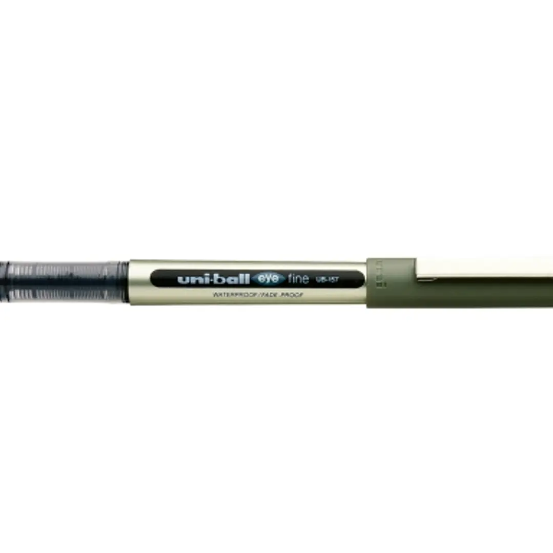Uni-ball Eye Fine UB-157E Boligrafo de Tinta Liquida - Punta de Bola 0.7mm - Tinta Resistente al Agua y Luz - Sistema de Control de Tinta - Color Negr 1