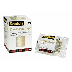 Scotch 550 Pack de 10 Cintas Adhesivas 15mm x 66m - Transparente