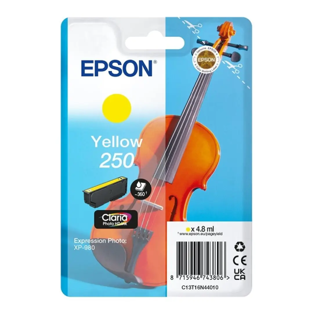 Epson 250 Amarillo Cartucho de Tinta Original - C13T16N44010 1
