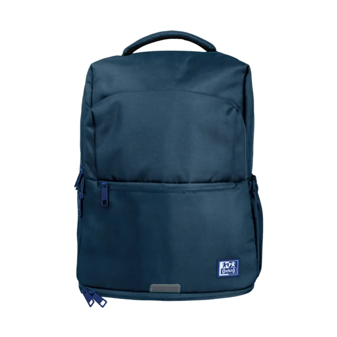 Oxford B-Out Mochila 30L - Tamaño 42x30x15cm - Bolsillo Acolchado - Asa Superior - Funda para Lluvia - Poliester Reciclado RPET - Color Azul Marino 1