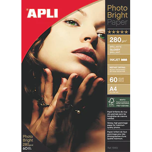 Apli Papel Fotografico Photobright A4 280g 60 Hojas