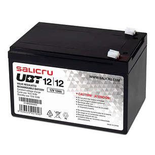 Salicru UBT 12/12 Bateria AGM Recargable de 12 Ah / 12 V - Color Negro