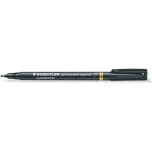 Staedtler Lumocolor Permanent 319 Rotulador Permanente de Punta Fina - Trazo 0.6mm - Para Aplicaciones Especiales - Secado Rapido - Color Negro