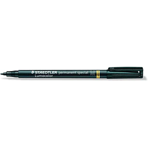 Staedtler Lumocolor Permanent Special 319 Rotulador Permanente - Punta de 1mm Aprox - Secado Rapido - Resistente a la Luminosidad - Color Negro