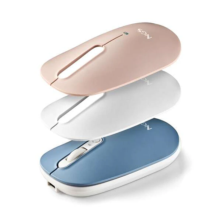 NGS Raton Inalambrico Recargable Multimodo y Silencioso - 2 Carcasas de Recambio - 4 Botones 1