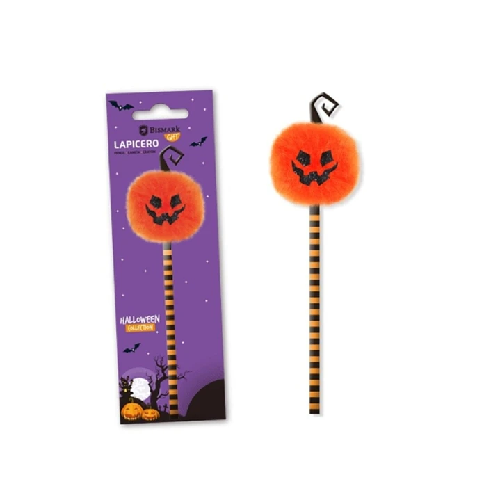 Bismark Lapiz Diseño Calabaza - Pompon Suave con Forma de Calabaza 1