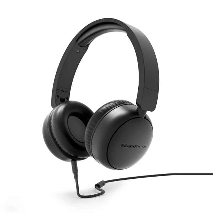 Energy Sistem Auriculares de Diadema - Plastico 100% Reciclado - Cable Extraible - Microfono - Asistente de Voz - Color Negro 1