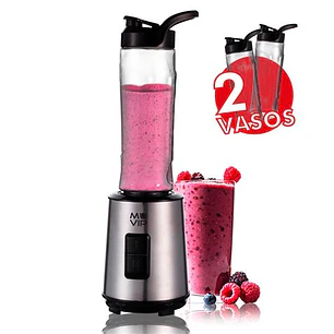 Muvip Batidora Smoothie 300W Inox 2 Vasos 600ml - Color Varios