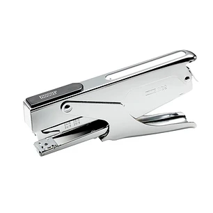 Novus B 38 Grapadora de Tenaza - Hasta 40 Hojas - Para Grapas 24/6-24/8 y 26/6-26/8 - Grapado Temporal y Permanente - Color Cromado