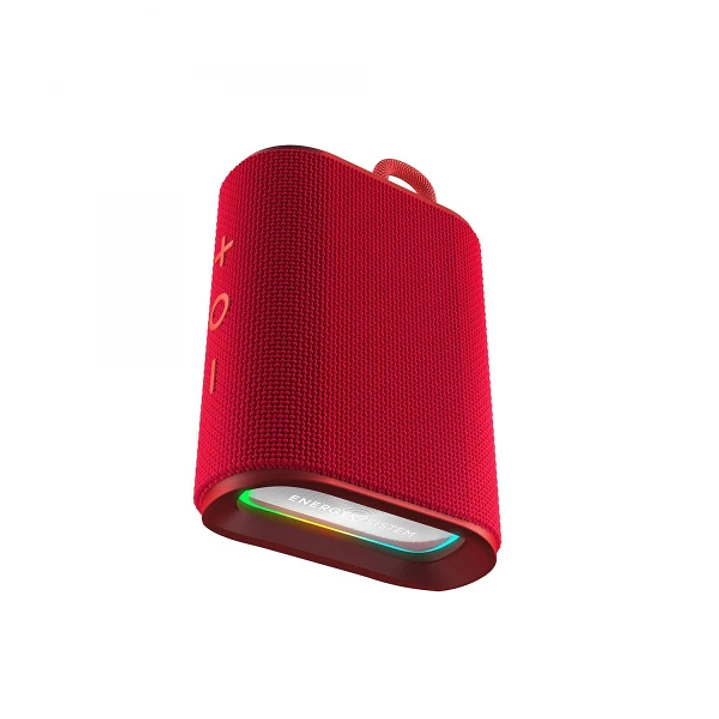 Energy Sistem StreetPlay Altavoz Bluetooth - Radio FM - IPX6 - 12h de Autonomia - Lector Micro SD - Luces LED - Manos Libres - Color Rojo 1