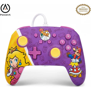PowerA Mando con Cable Enhanced para Nintendo Switch - Princess Peach Battle