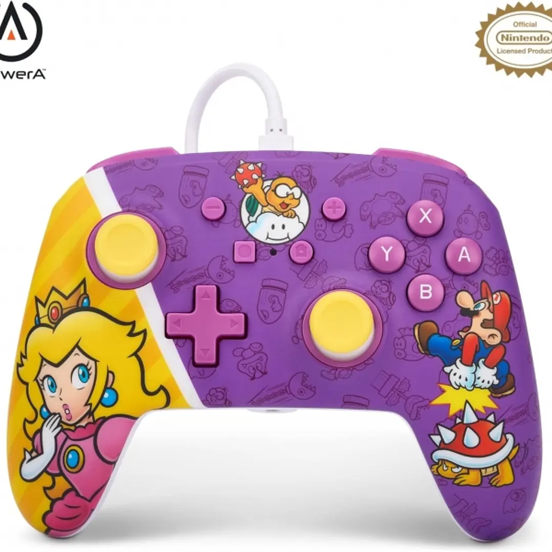 PowerA Mando con Cable Enhanced para Nintendo Switch - Princess Peach Battle 1