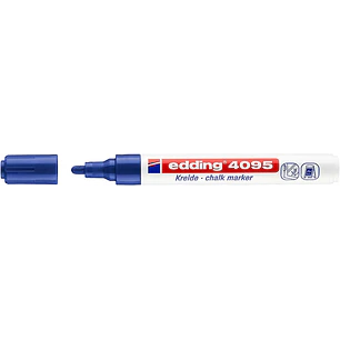 Edding 4095 Rotulador de Tiza Liquida - Punta Redonda - Trazo entre 2 y 3mm - Olor Neutro  - Color Azul
