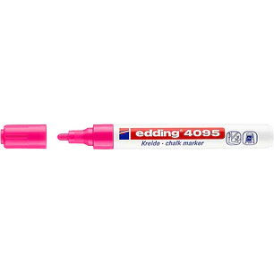 Edding 4095 Rotulador de Tiza Liquida - Punta Redonda - Trazo entre 2 y 3mm - Olor Neutro  - Color Rosa Neon