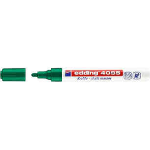 Edding 4095 Rotulador de Tiza Liquida - Punta Redonda - Trazo entre 2 y 3mm - Olor Neutro  - Color Verde