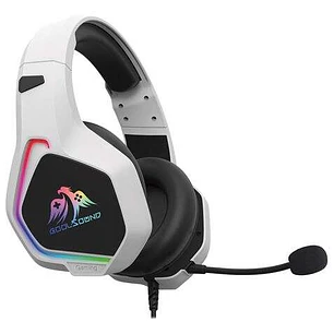 Coolsound G6 Auriculares Gaming con Microfono - USB para Iluminacion LED - Diadema Ajustable - Almohadillas Acolchadas - Controles en Cable - Cable de