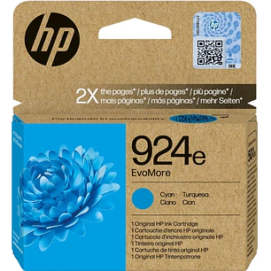 HP 924e XL Cyan Cartucho de Tinta Original - 4K0U7NE